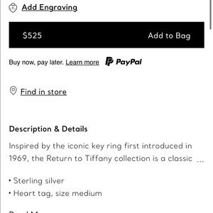 Tiffany heart tag bracelet